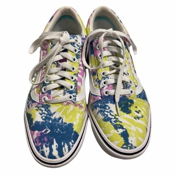 Unisex Vans Comfycush Old Skool Tie Dye Colorful Sneakers- size 10 - Picture 6 of 13